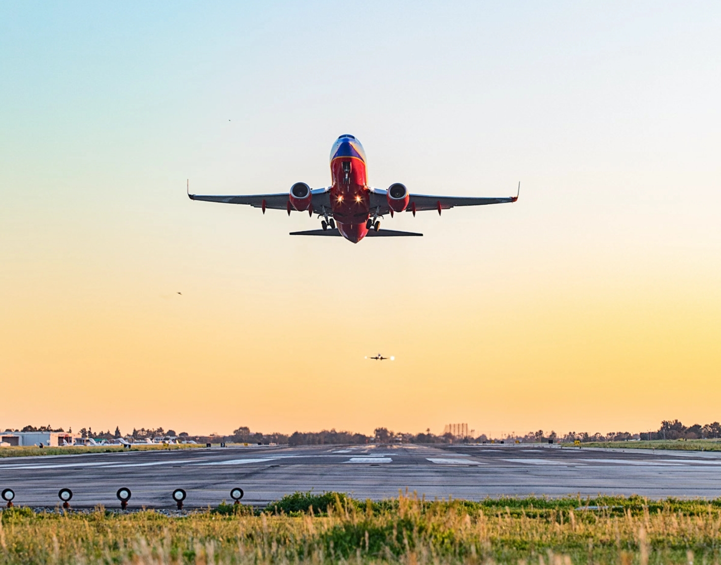 Plane flying