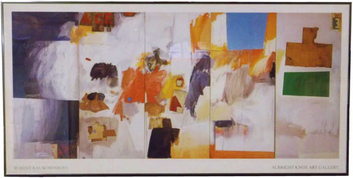 ‘Poster for Robert Rauschenberg exhibition, Albright-Knox Gallery, circa 1960’s’