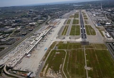 aerial view of airfield