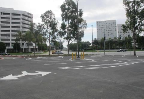 cell phone waiting parking lot