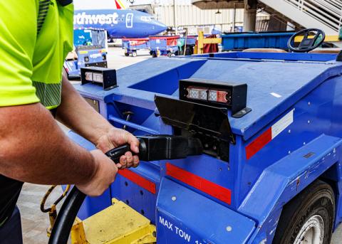 Charging electric tug
