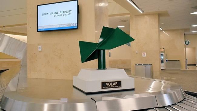 Sculpture in baggage claim
