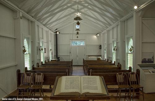 Heritage Hill - Interior View St Georges Episcopal Mission 1891