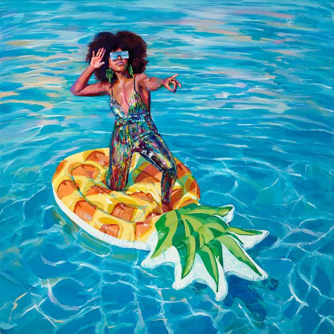 Pineapple Express, Sarah Stieber, Acrylic Oil on Canvas, 2019