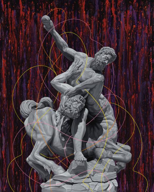 Collision, Brennan Major Harris, Oil and Acrylic on Canvas, 2022