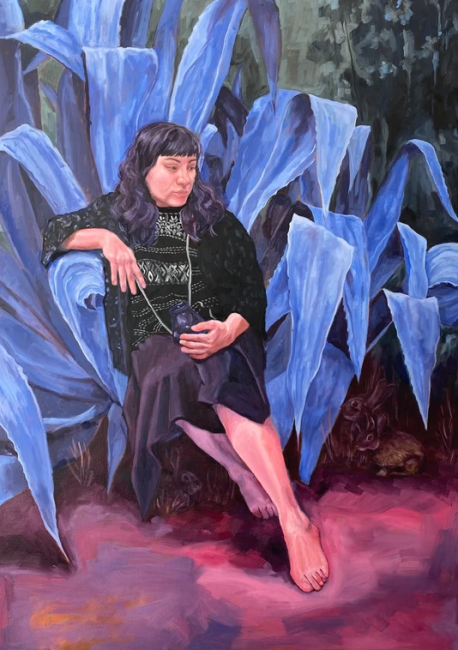 Throne of Maguey, Elizabeth Munzón, Oil on Canvas, 2023