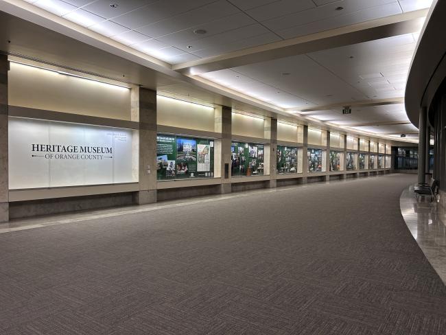Full view of Heritage Museum of Orange County exhibition