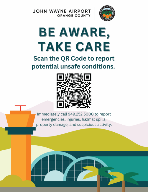 Information and qr code for safety reporting form